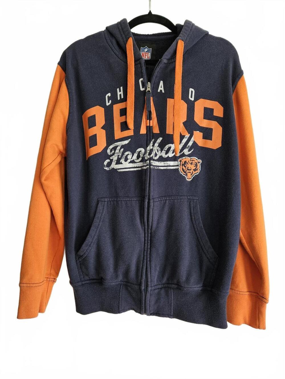 Chicago Bears Football Hoodie Zippered Sweatshirt Medium